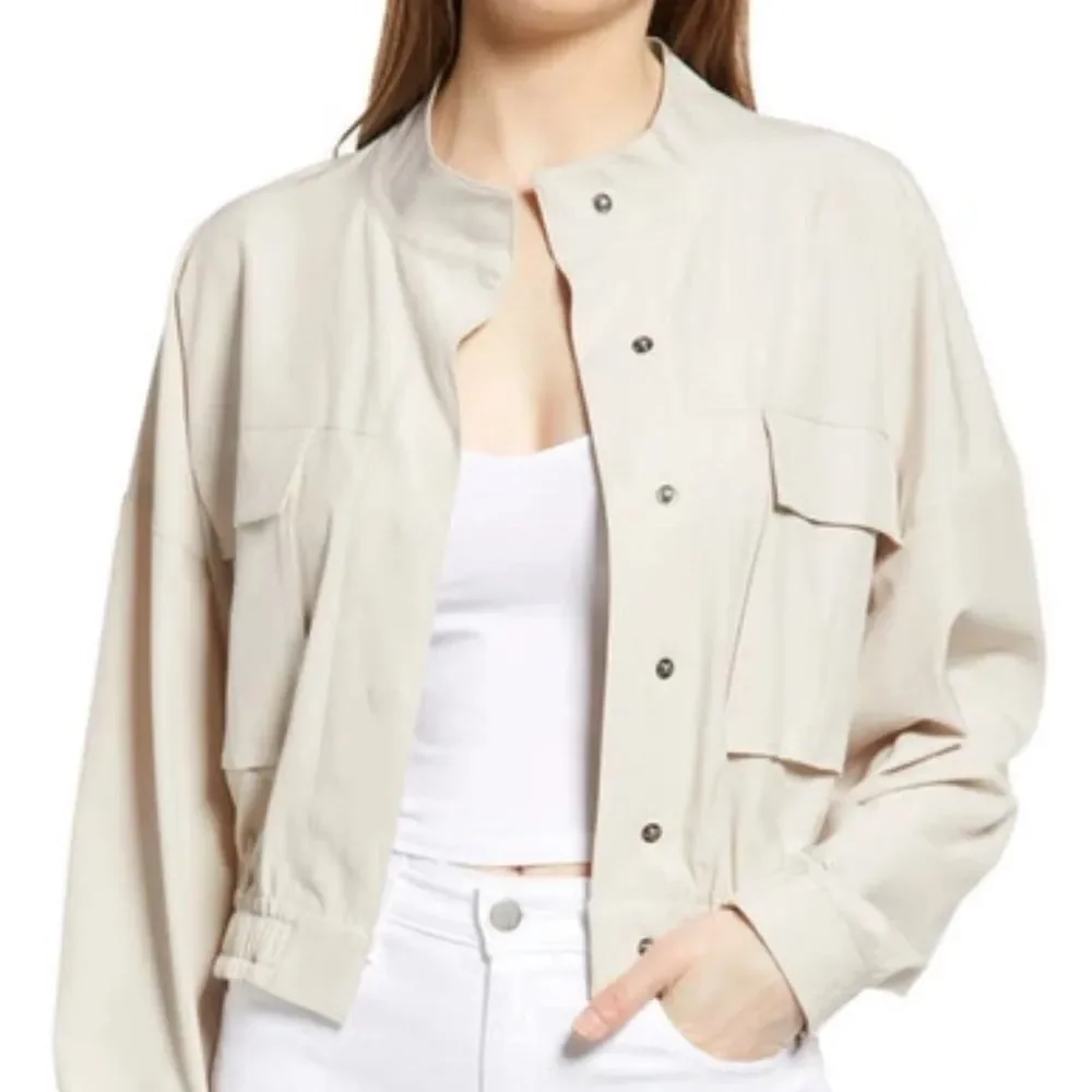 NWT Open Edit Crop Utility Jacket - Picture 1 of 13